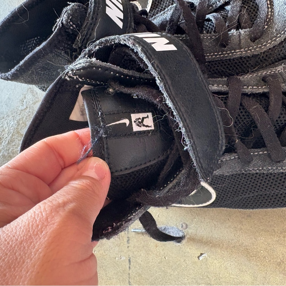 Nike Black and White Wrestling Shoes